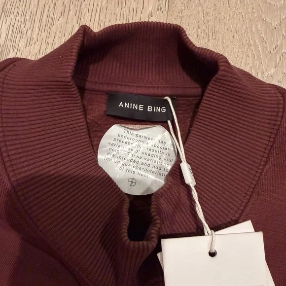 Anine Bing Women's Burgundy Sweatshirt - Picture 4 of 4
